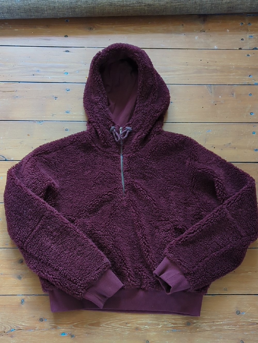 110-Lululemon Oh So Sherpa Hoodie in Deep Burgundy